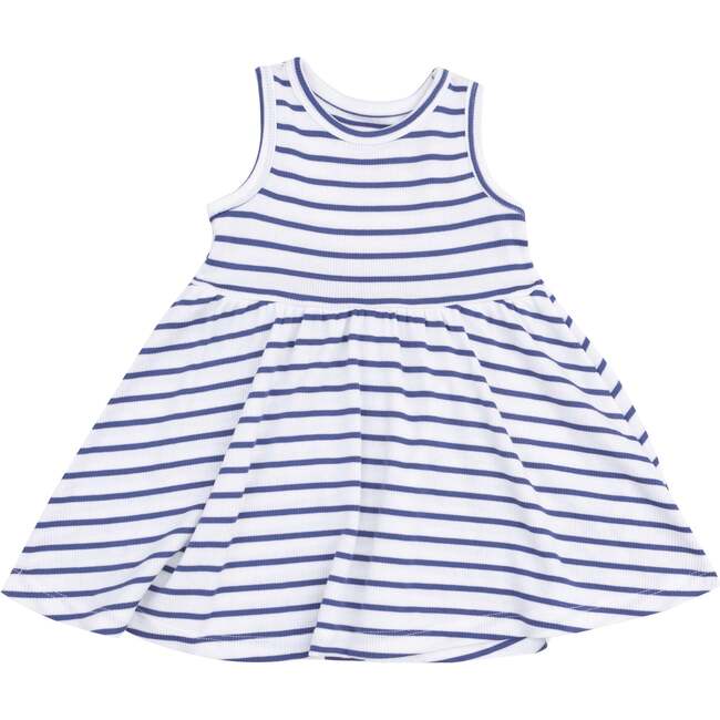 Toddler Tank Dress, Stripe Vintage Navy - Dresses - 1