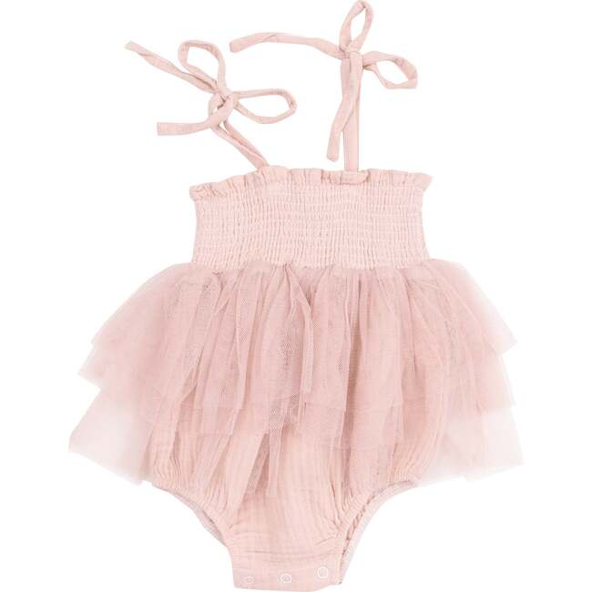 Tutu Bubble, Solid Muslin Rose Smoke - Dresses - 1