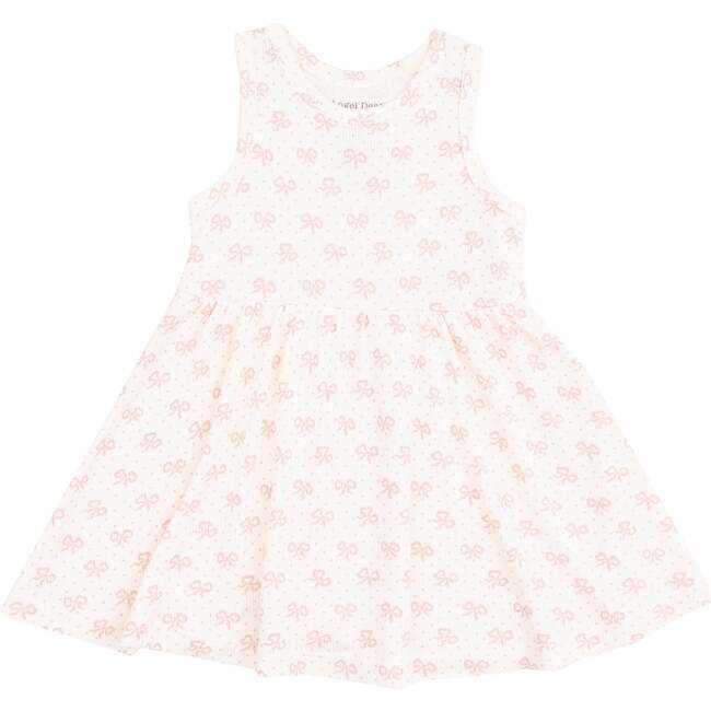 Toddler Tank Dress, Vintage Mini Bows, Ivory - Dresses - 1