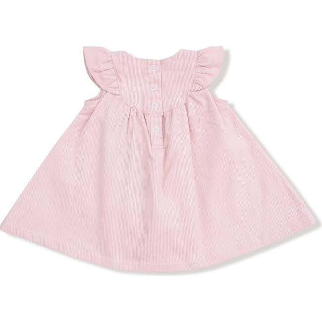 Scoop Yoke with Ruffle Dress + Bloomer Corduroy, Veiled Pink - Dresses - 3