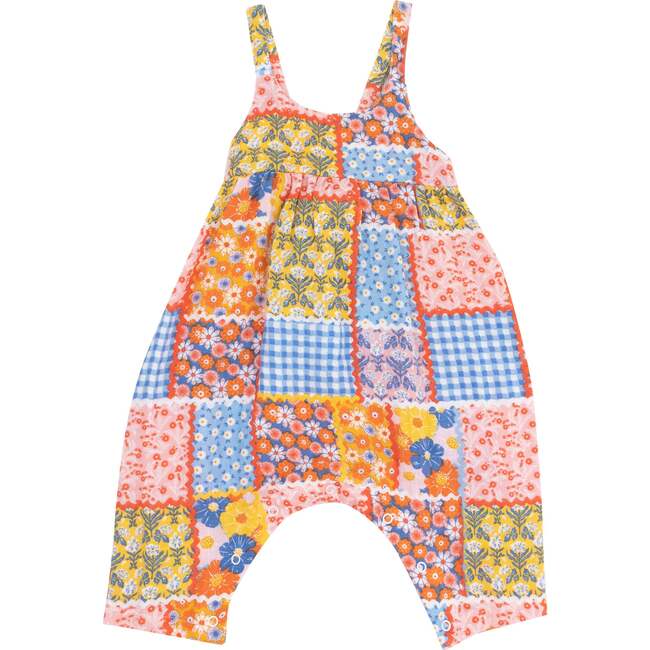 Tie Back Romper, Ric Rac Patchwork - Rompers - 1