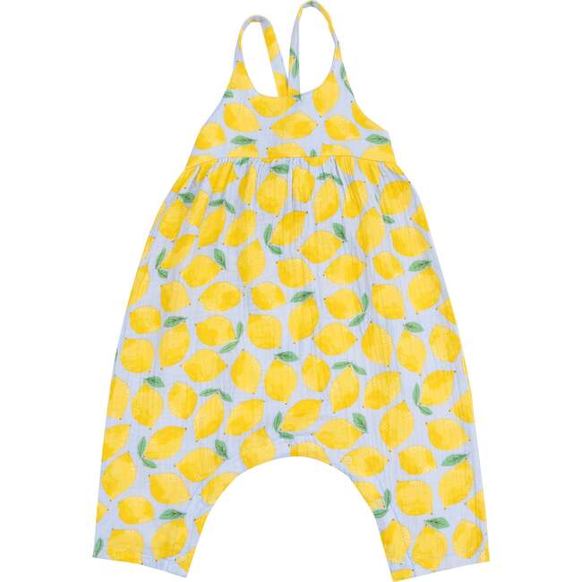 Tie Back Romper, Sunny Lemons, yellow - Rompers - 1