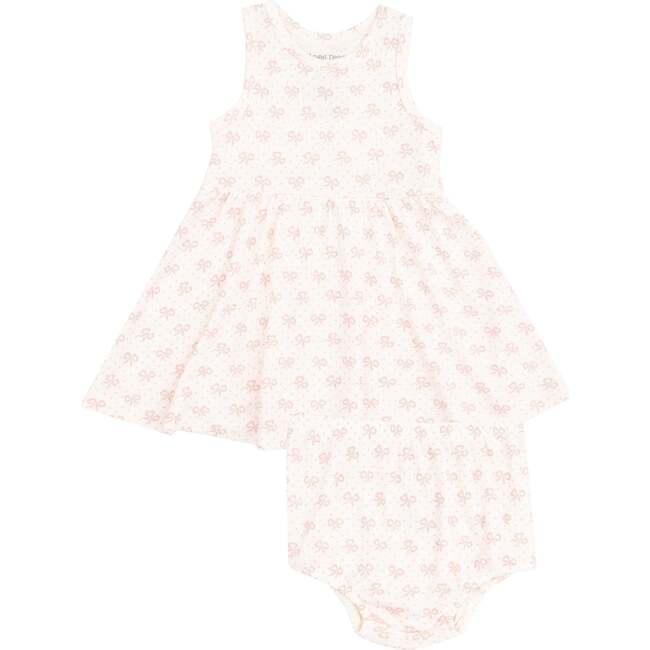 Tank Dress and Bloomer, Vintage Mini Bows, Ivory - Dresses - 1