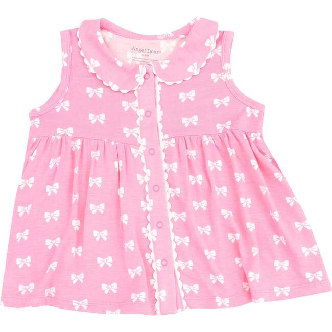 The Jill Peter Pan Button Front Dress with Ric Rac Trim, Bows - Dresses - 1