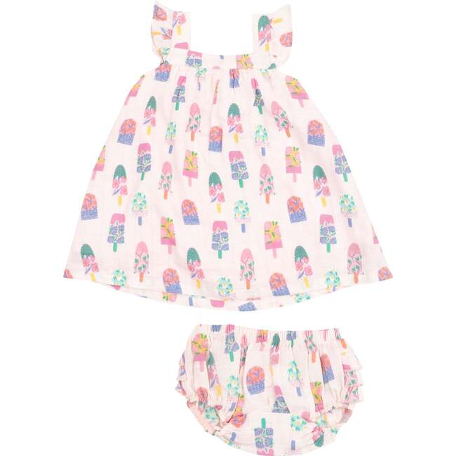 Sundress & Diaper Cover, Floral Popsicles - Dresses - 1