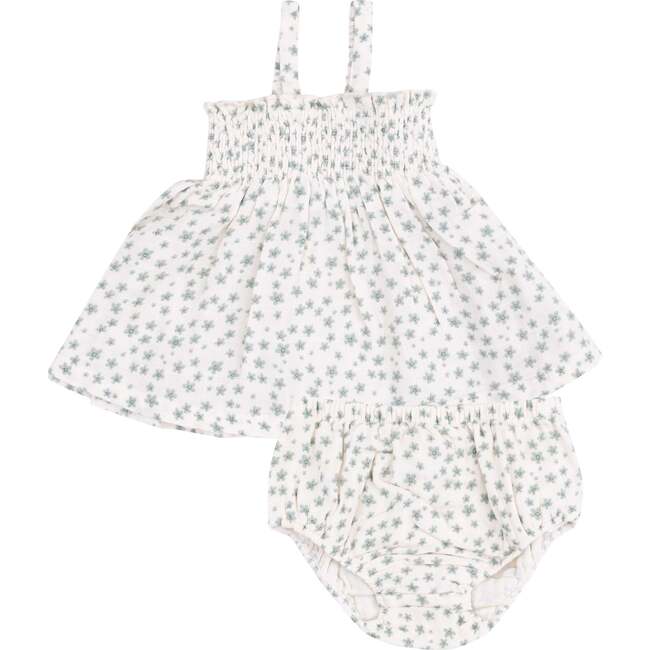 Smocked Top & Bloomer, Jadeite Simple Floral