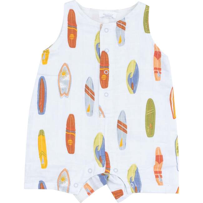 Sleeveless Shortie Romper, Vintage Surfboards - Rompers - 1