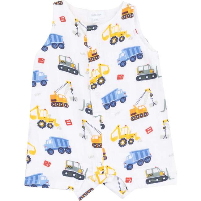 Sleeveless Shortie Romper, Cool Construction - Rompers - 1