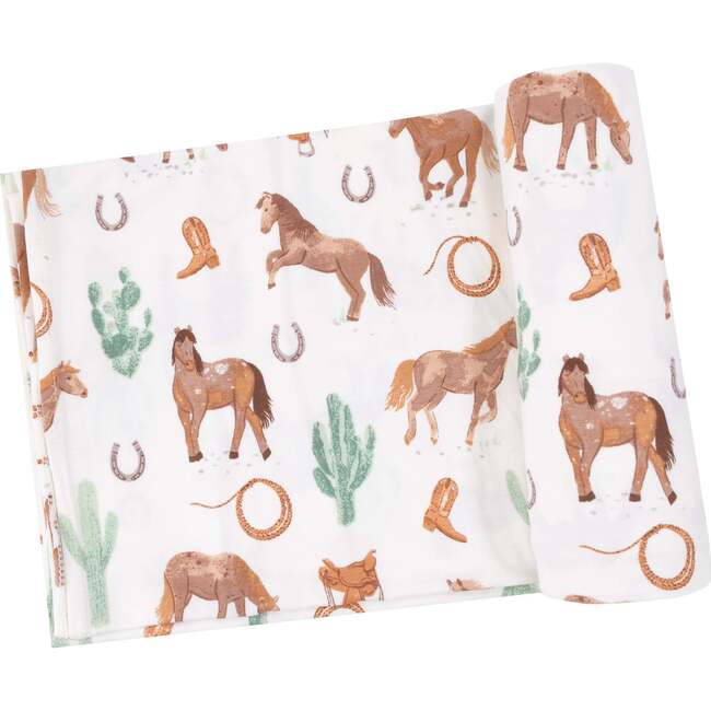 Swaddle Blanket, Western Horses - Swaddles - 1