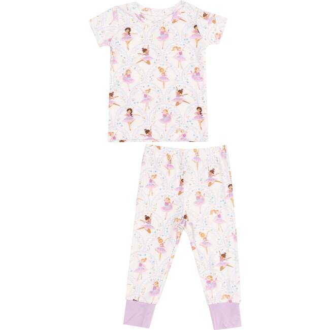 Short Sleeve Loungewear Set, Bow Ballerinas - Mixed Apparel Set - 1