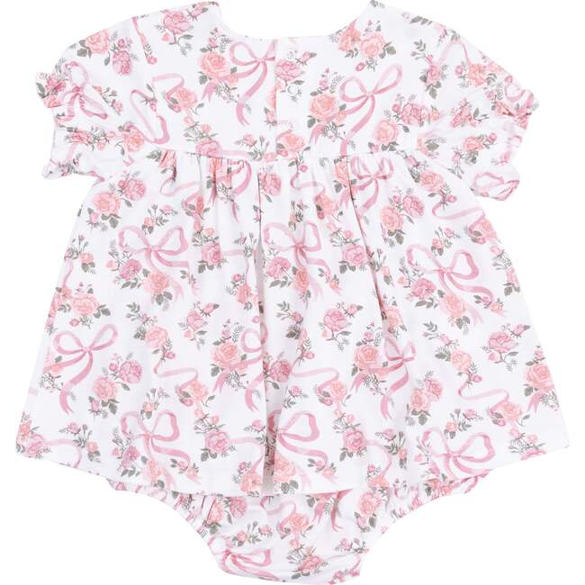 Smocked Ruffle Bubble with Skirt, Ribbons and Flowers - Dresses - 1