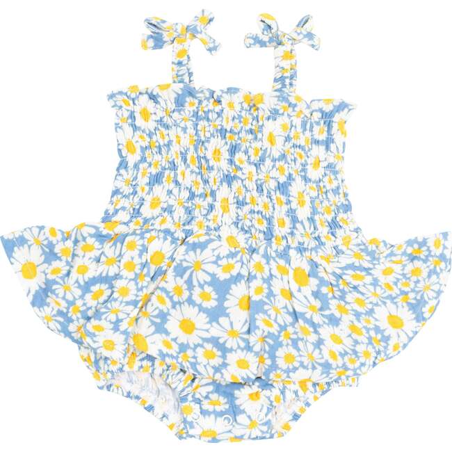 Smocked Bubble with Skirt, Shasta Daisy - Dresses - 1