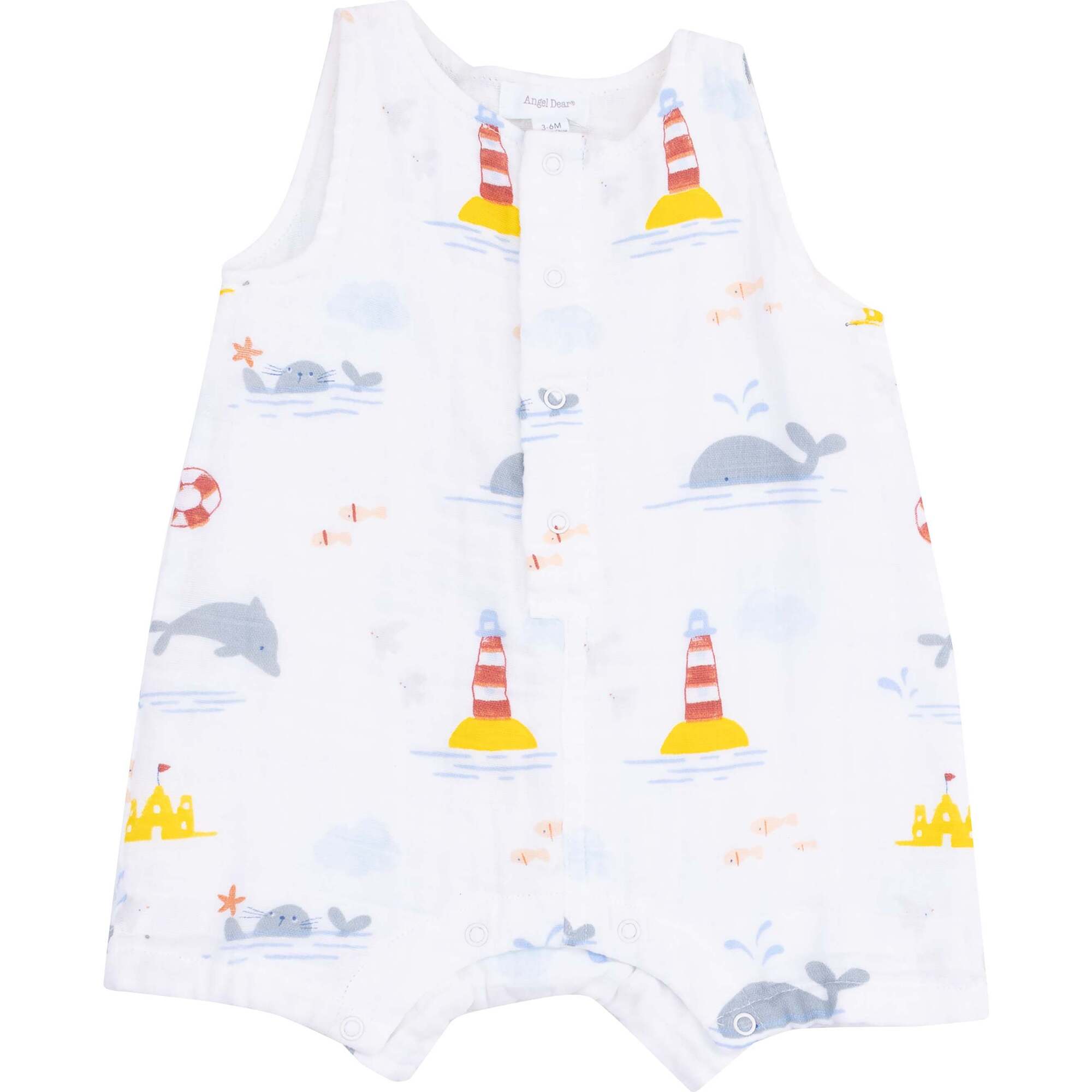 Sleevless Shortie Romper, Take Me To The Sea - Rompers - 1