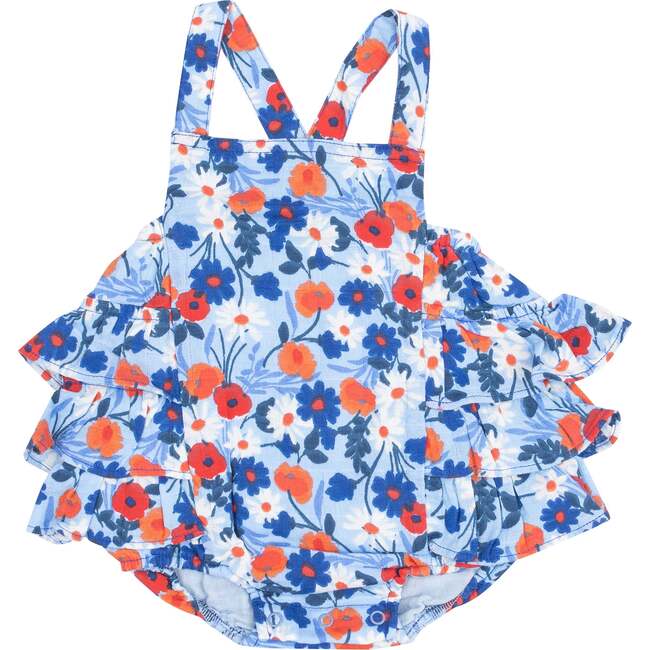 Ruffle Sunsuit, Poppy Days - Rompers - 1