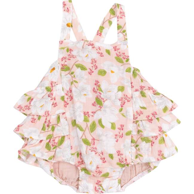 Ruffle Sunsuit, Magnolias - Rompers - 1