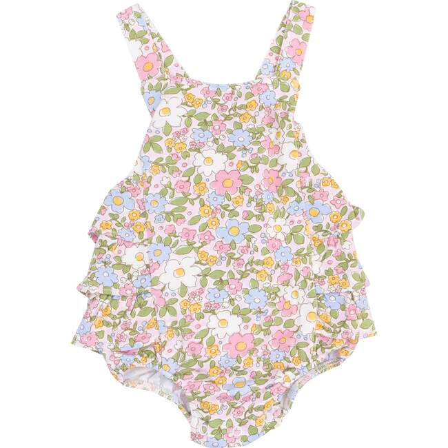 Ruffle Sunsuit, Bubbly Baby Calico - Rompers - 1