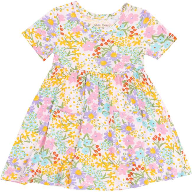 Short Sleeve Twirly Dress, Amelia Floral - Dresses - 1