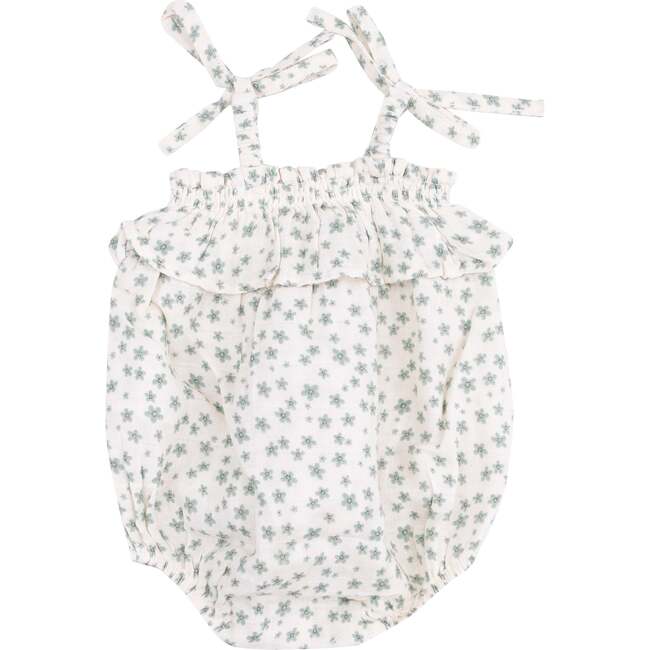 Ruffle Bubble, Jadeite Simple Floral - Rompers - 1
