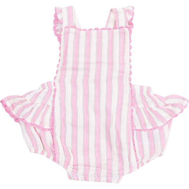 Ric-Rac Ruffle Sunsuit, Candy Stripe - Rompers - 1