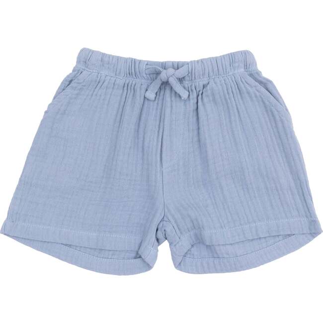 Short, Solid Muslin Dusty Blue - Shorts - 1