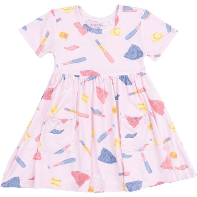 Short Sleeve Twirly Dress, Softball - Dresses - 1