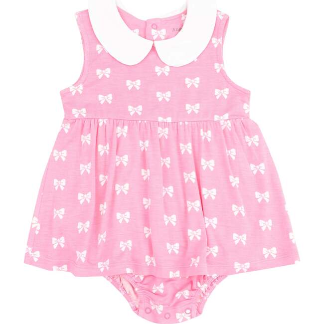 Peter Pan Collar Bubble with Skirt Bows - Dresses - 1