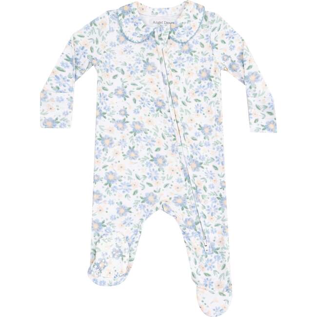 Peter Pan 2 Way Zipper Footie, Baby Veronical Floral - Footie Pajamas - 1