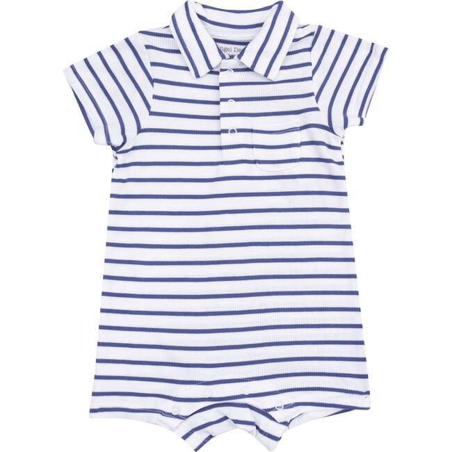 Polo Shortie, Stripe Vintage Navy - Rompers - 1