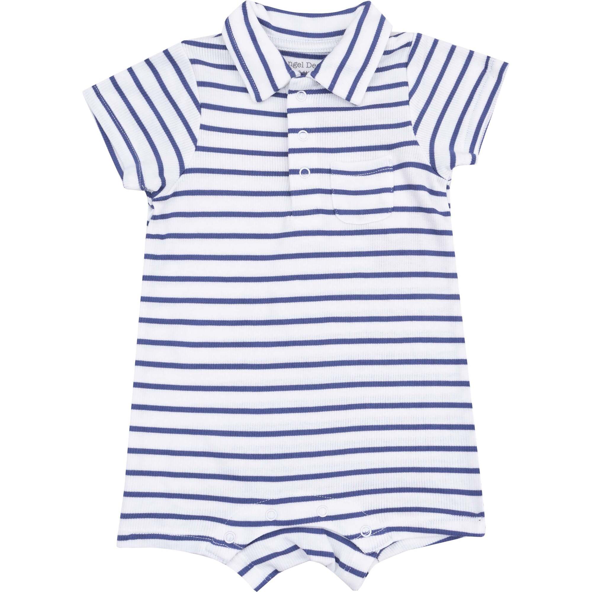 Polo Shortie, Stripe Vintage Navy - Rompers - 1