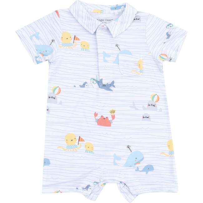 Polo Shortie, Sea Stripes - Rompers - 1