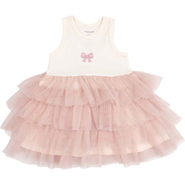 Layered Tulle Dress - Bows Tutu, Pink - Dresses - 1