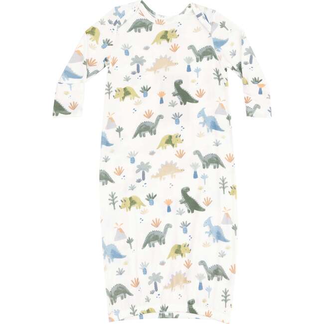 Lap Shoulder Gown, Soft Dinos - Nightgowns - 1