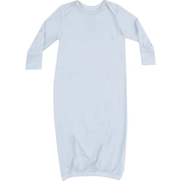 Lap Shoulder Gown - SS - Lt Blue Stripe w/ White Picot Trim main image 0