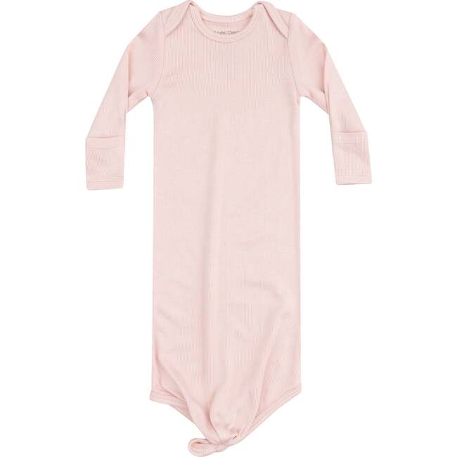 Knotted Gown, Solid Rose Smoke Ribbed, rose - Nightgowns - 1