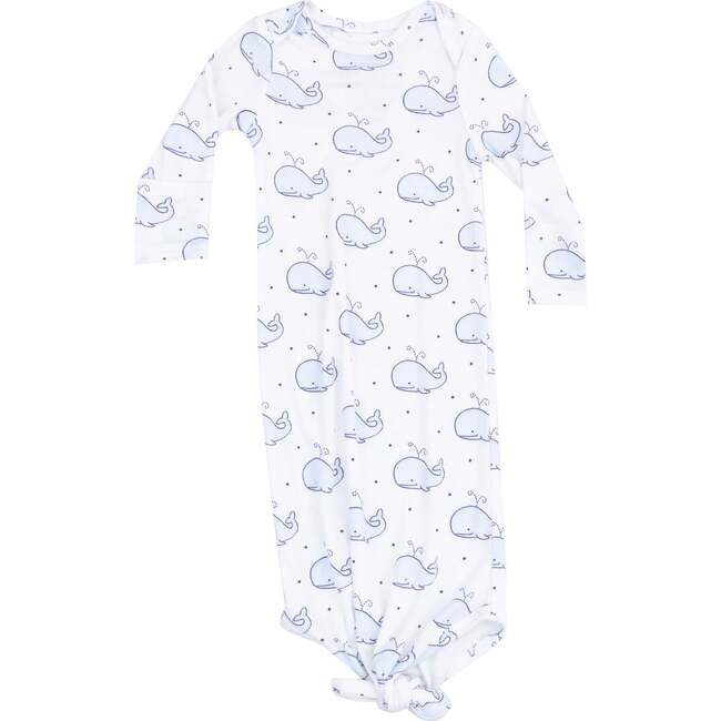 Knotted Gown, Bubbly Whale Blue, Blue - Mixed Apparel Set - 1