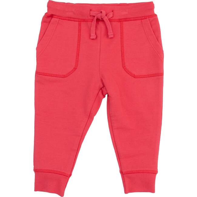 Jogger Pant, Red French Terry - Pants - 1