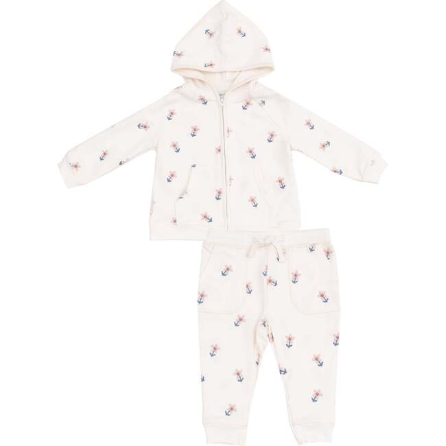 French Terry Hoodie and Jogger, Danish Daisy - Mixed Apparel Set - 1