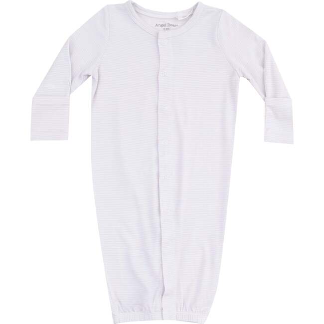 Convertible Gown, Stripe Classic Grey / Vintage Elephant ABC - Nightgowns - 1