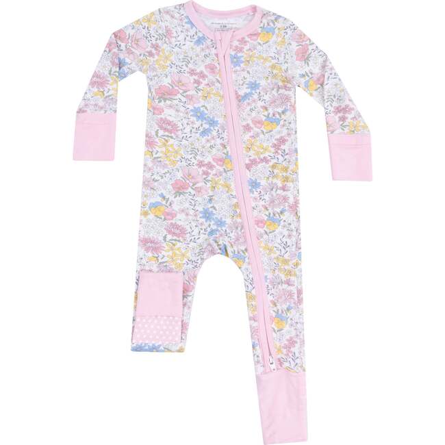 2 Way Zipper Romper, Viola Floral - Rompers - 1
