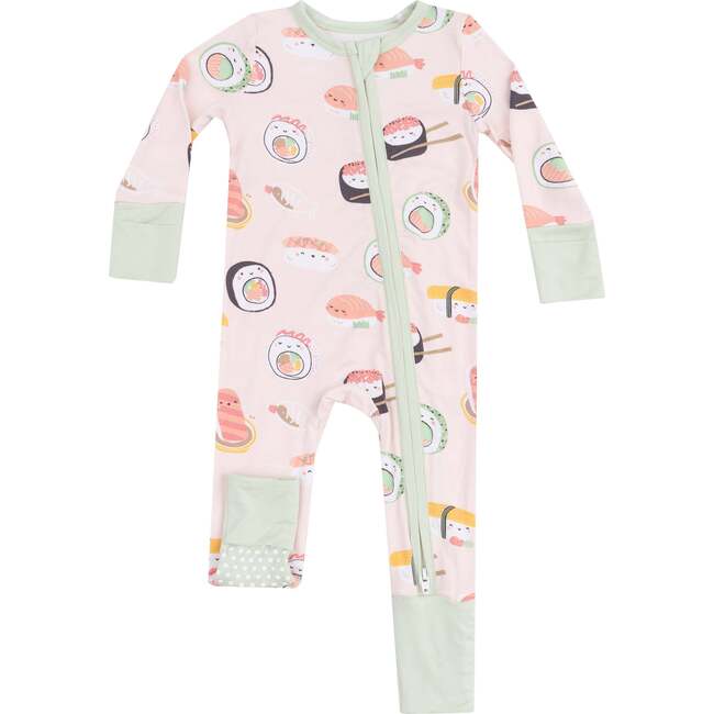 2 Way Zipper Romper, Sushi Pink - Rompers - 1