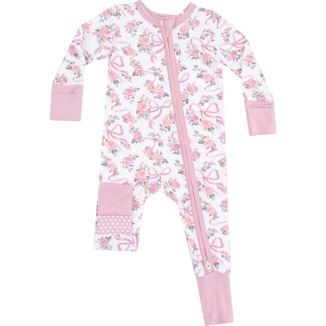 2 Way Zipper Romper, Ribbons and Flowers - Rompers - 1
