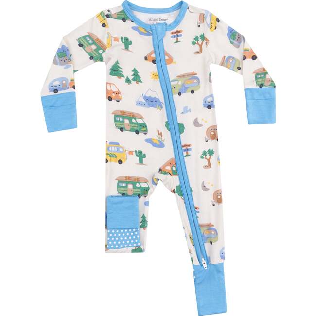 2 Way Zipper Romper, Friendly Campers - Rompers - 1