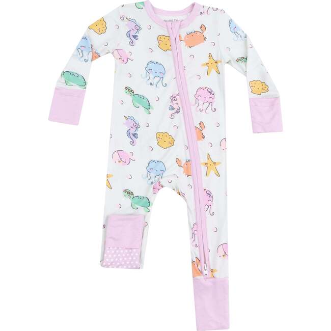 2 Way Zipper Romper, Cute Sea Creatures - Rompers - 1