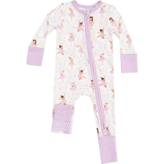 2 Way Zipper Romper, Bow Ballerinas - Rompers - 1