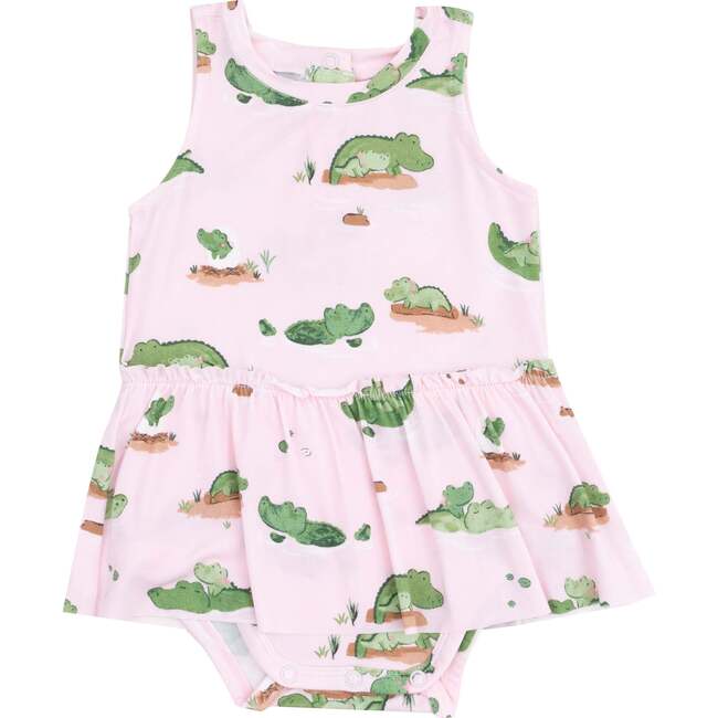 Bodysuit with Skirt, Alligator Pink - Dresses - 1