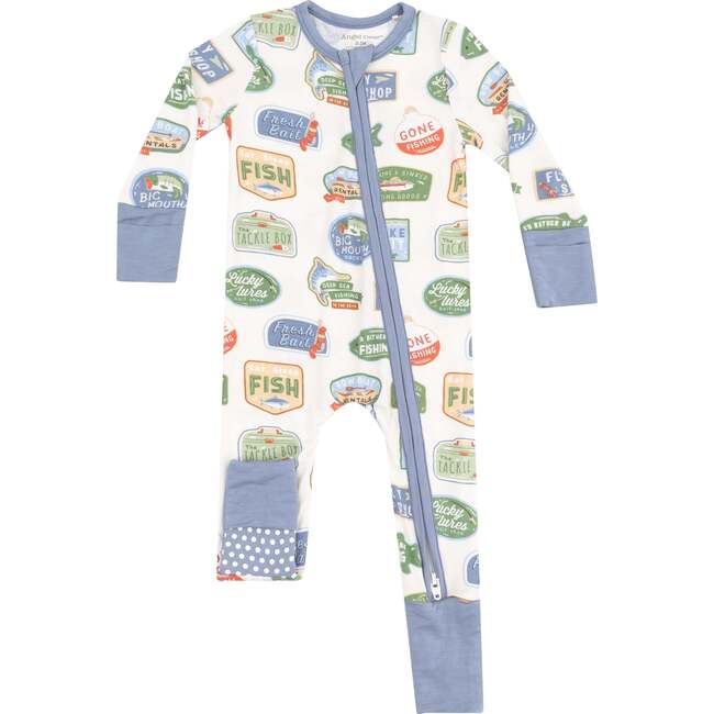 2 Way Zipper Romper, Bait Shop Signage - Rompers - 1