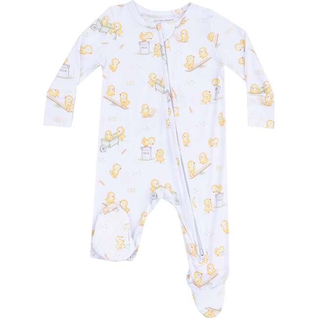 2 Way Zipper Footie, Baby Chicks - Footie Pajamas - 1
