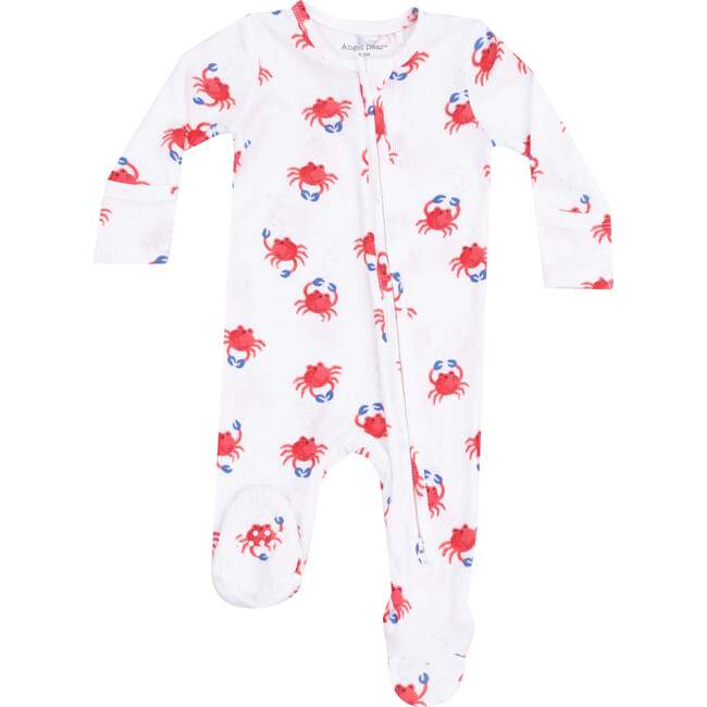 2 Way Zipper Footie, Crabby Cuties - Footie Pajamas - 1