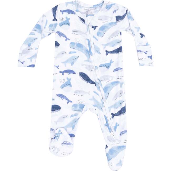 2 Way Zipper Footie Whales - Footie Pajamas - 1