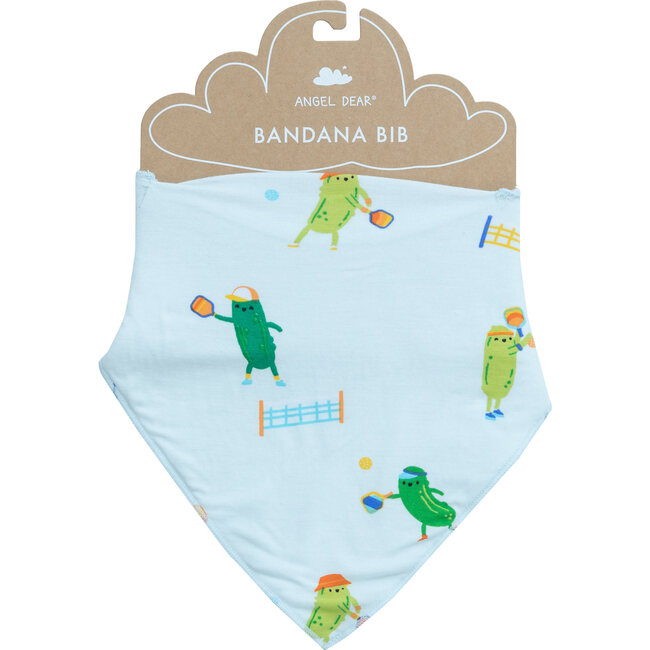 Pickleball Print Bandana Bib, Blue - Bibs - 1